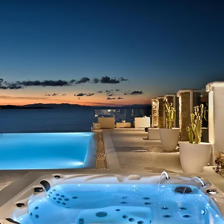 Mykonos Sea&sunset View Pool-hot Tub By Calypso Sunset Villa *