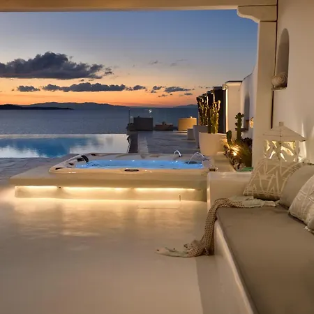 Villa Mykonos Sea&sunset View Pool-hot Tub By Calypso Sunset *