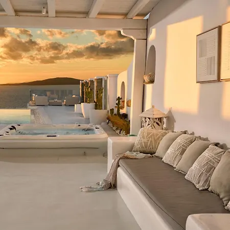 Mykonos Sea&sunset View Pool-hot Tub By Calypso Sunset Villa *