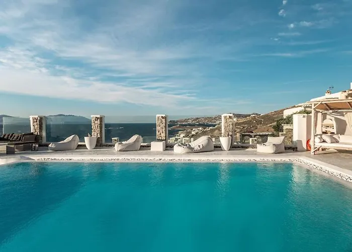 Villa Mykonos Sea&sunset View Pool-hot Tub By Calypso Sunset