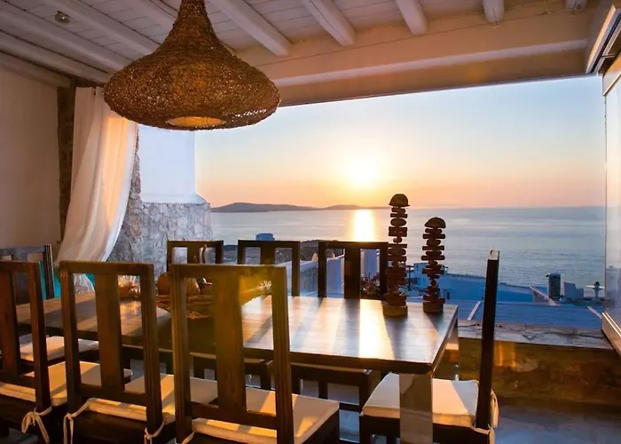 Mykonos Sea&sunset View Pool-hot Tub By Calypso Sunset Villa Mykonos Town