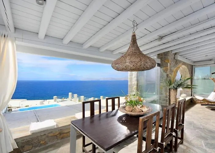 Villa Mykonos Sea&sunset View Pool-hot Tub By Calypso Sunset *