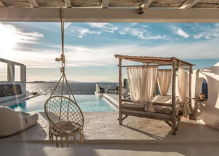 Villa Mykonos Sea&sunset View Pool-hot Tub By Calypso Sunset Mykonos Town