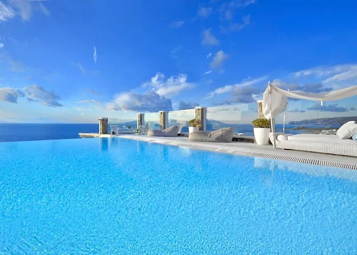 Villa Mykonos Sea&sunset View Pool-hot Tub By Calypso Sunset