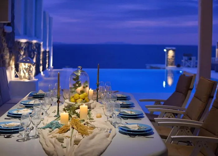 Villa Mykonos Sea&sunset View Pool-hot Tub By Calypso Sunset Mykonos Town